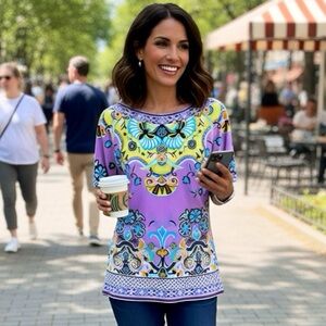 ECI Multicolor Floral Women's Blouse